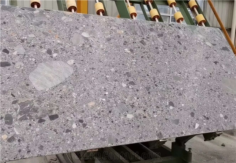 Breccia Grey Conglomerate Slabs