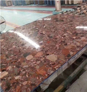 China Rain Pebble Granite, Rosso Marinace Granite