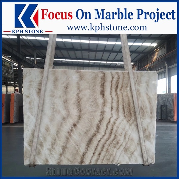 Agri White Straight Vein Onyx Tiles&Slabs