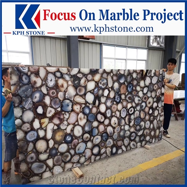 Black Agate Gemstone Semiprecious Stone Slabs