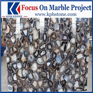 Black Agate Gemstone Semiprecious Stone Slabs