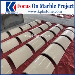 Burdur White Pearl Marble Carved Column