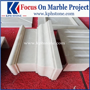 Burdur White Pearl Marble Columns Capitals