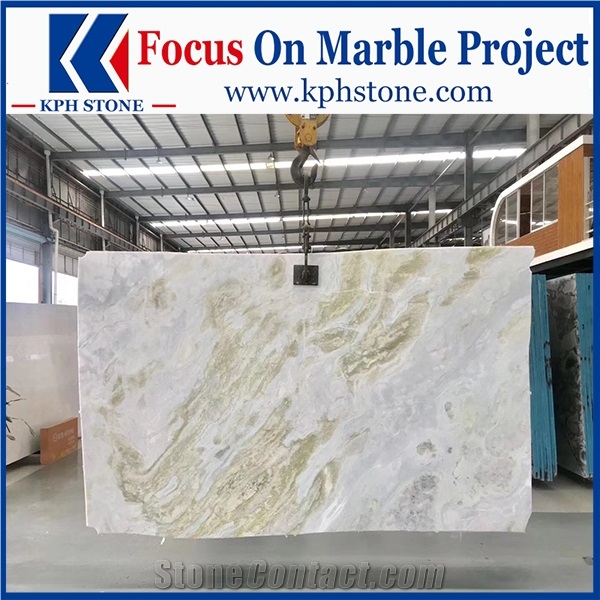 Changbai White Jade Bluette White Marble Slabs