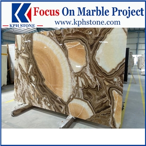 Classic Onyx Jade Wall Cladding Slab Hotel Project