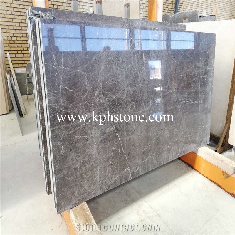 Dark Grey Polished Galaxy Marble Flooring Tiles
