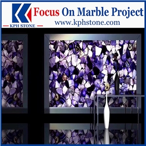 Fluorite Purple Gemstone Semi Precious Stone Slabs