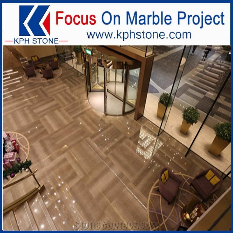 Grey Wood Grain Marble in Macau Hotel