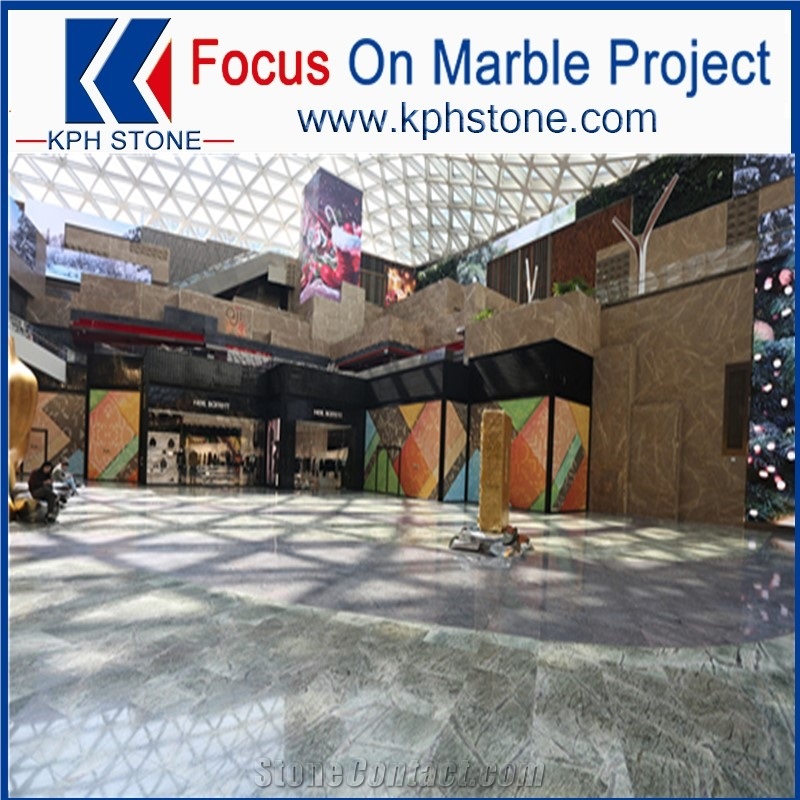India Rainforest Green Marble in Macau Hotel