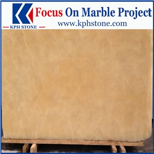 Light Maya Yellow Onyx Slabs Decorative Hotels