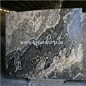 Light Transmission Black Onyx Flooring Tiles Decor
