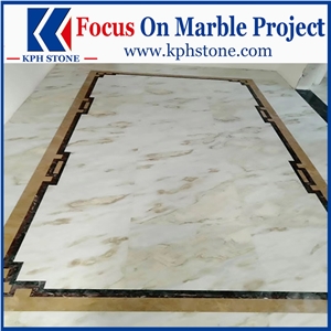 Magic Seaweed Marble Waterjet Floor Pattern