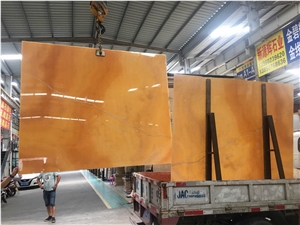 Meshed Honey Onyx Slabs&Tiles for Galaxy Macau