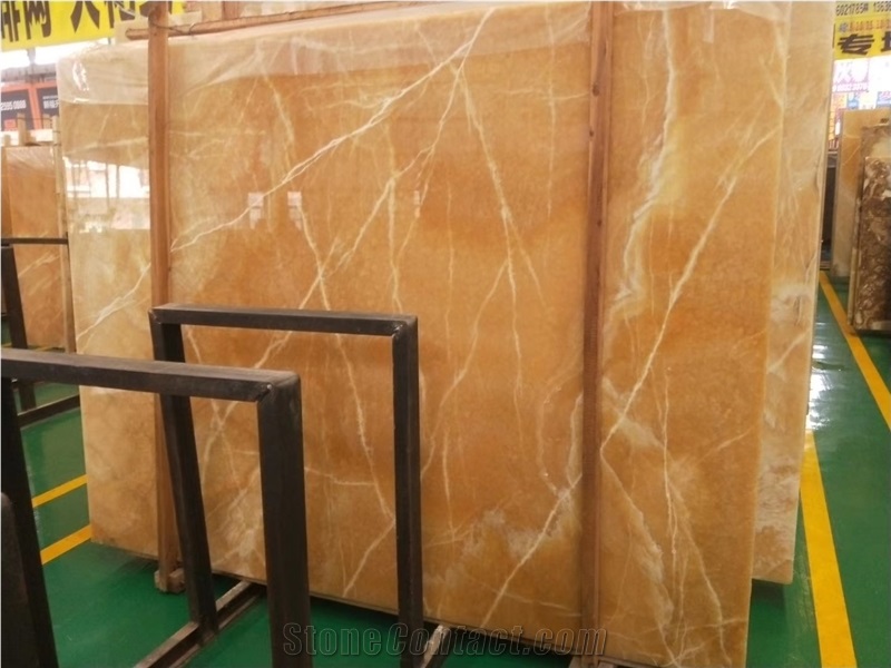 Meshed Honey Onyx Slabs&Tiles for Galaxy Macau