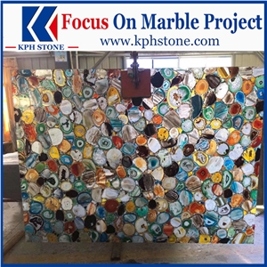 Mutilcolor Agate Gemstone Semiprecious Stone Slabs