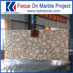 Natural Stone White Agate Slab with Nice Price