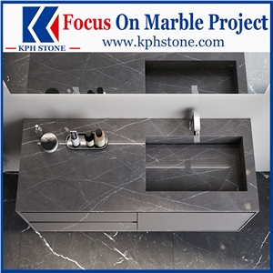 Petra Grey Marble Bathroom Countertops&Vanity Tops