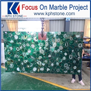 Semi-Precious Stone Green Agate Slab