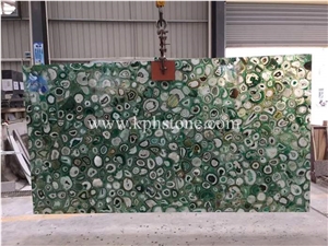 Semi-Precious Stone Green Agate Slab