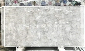 Semi Precious White Agate Slab for Luxury Brand