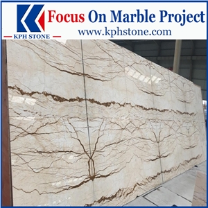 Sofitel Gold Marble Slab for Hotel Decoration