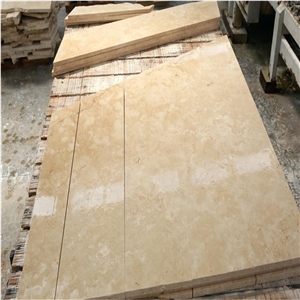 Turkish Ivory Cream Travertine Slabs for Projects