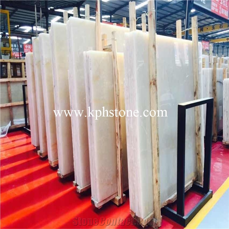 White Onyx Bathroom Vanitytops for Hotel Projects