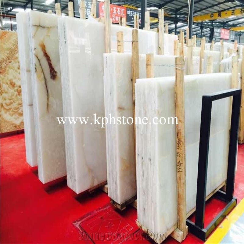 White Onyx Bathroom Vanitytops for Hotel Projects