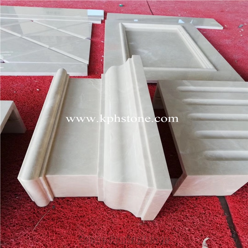 White Pearl Marble Carved Columns