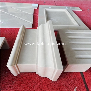 White Pearl Marble Carved Columns