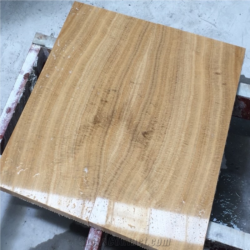 Wooden Yellow Decor Tile and Slabs Marble