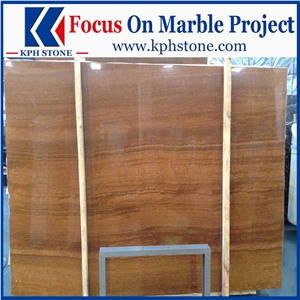 Yellow Wooden Vein Marble Floor Slabs