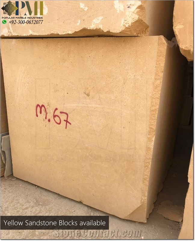 Mango Sandstone Blocks from Pakistan