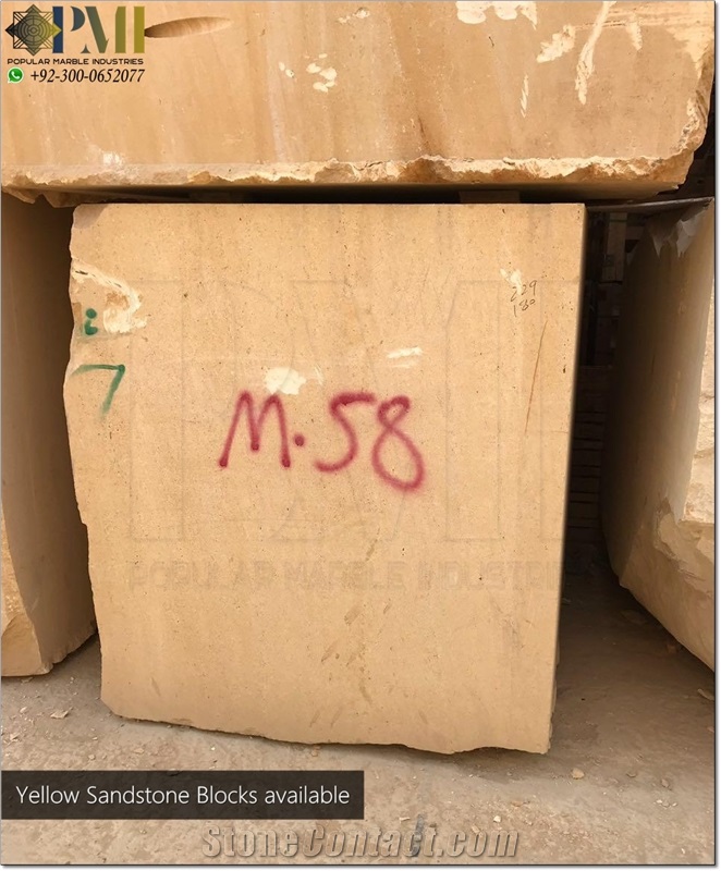 Mango Sandstone Blocks from Pakistan