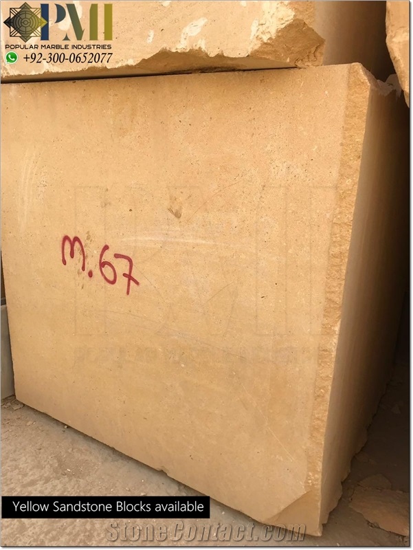 Mango Sandstone Blocks from Pakistan