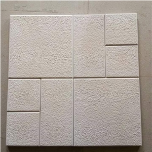 White Limestone Bush Hammered