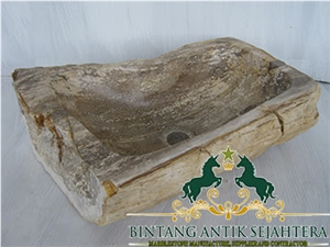 Petrified Wood Washbasin Rectangular Washbasin