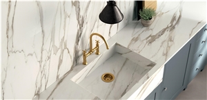 Integrated Sink Calacatta Borghini Kitchen Top