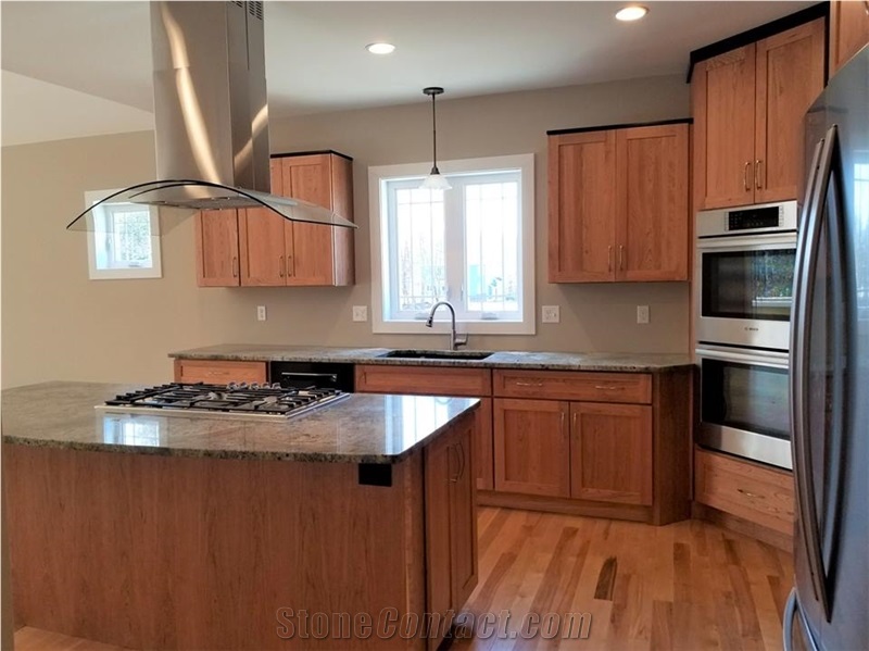 Granite Tops, Cherry Cabinets Kitchen Remodeling