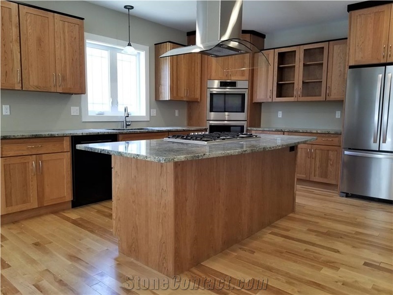 Granite Tops, Cherry Cabinets Kitchen Remodeling