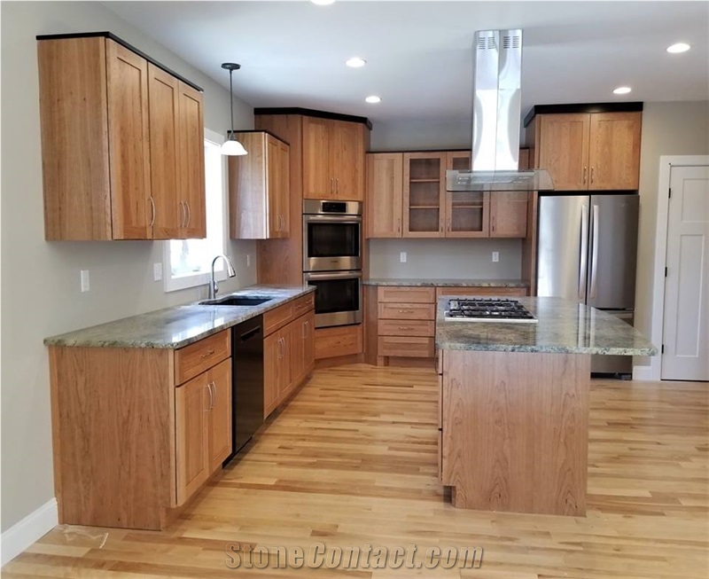 Granite Tops, Cherry Cabinets Kitchen Remodeling