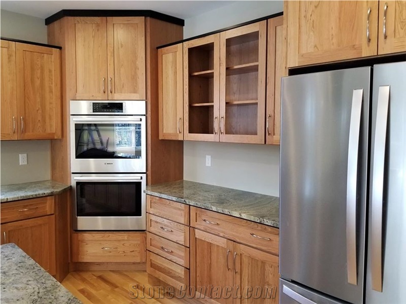 Granite Tops, Cherry Cabinets Kitchen Remodeling