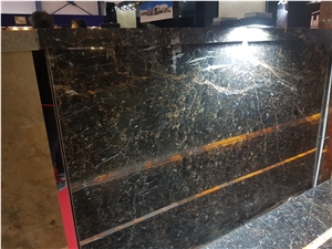 Golden Black Marble Slabs