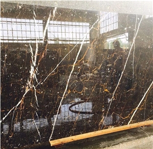 Golden Black Marble Slabs