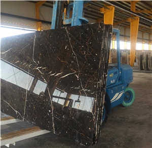 Golden Black Marble Slabs