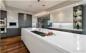 River-De-Blanc Quartz Stone Kitchen Countertop