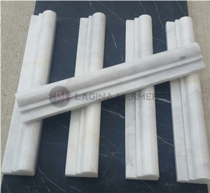 Polished White Marble 2"X 12" Ogee Moldings