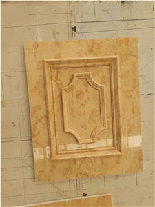 Golden Rose Beige Marble Column Base