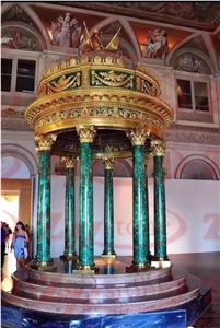 Green Malachite Translucent Stone Table Tops