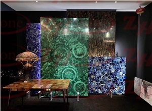 Malachite Furniture Green Stone Round Table Top